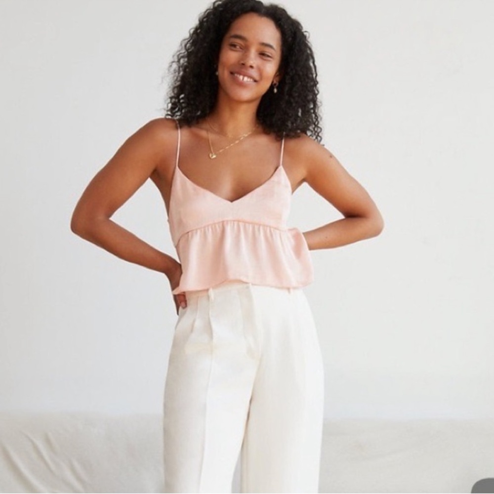 Aritzia Wilfred color pink Lover Satin Camisole - Picture 3 of 6